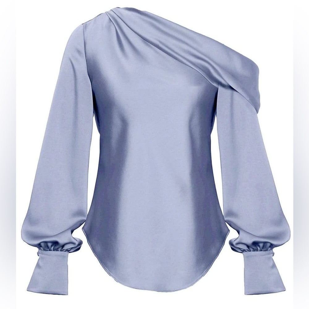 NWT Jonathan Simkhai Alice One Shoulder Top in Periwinkle